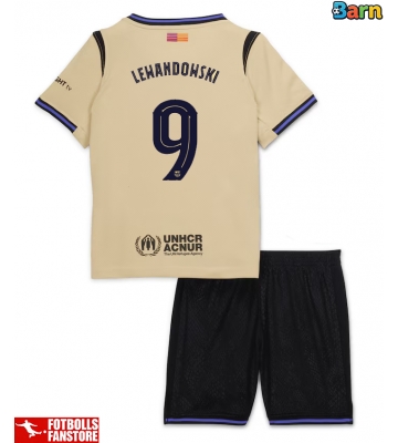 Barcelona Robert Lewandowski #9 Bortatröja Barn 2025-26 Kortärmad (+ Korta byxor)